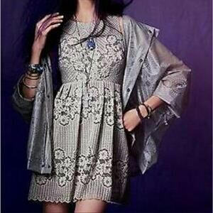 Free People Cabbage Rose Lacey Mini Dress